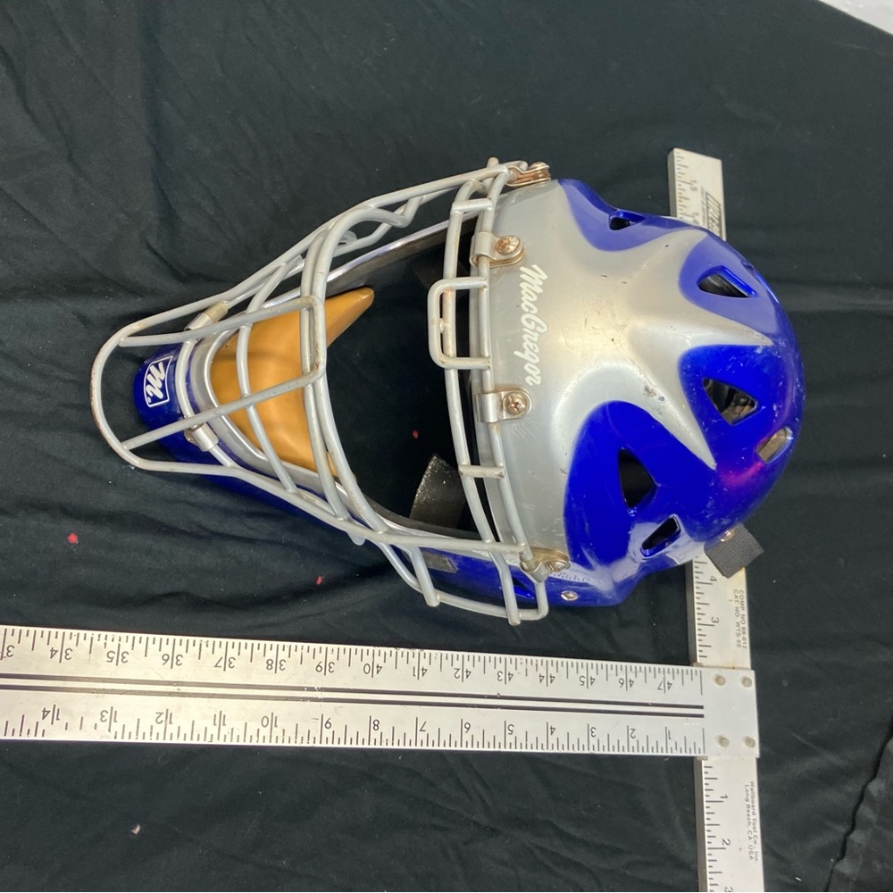 Rawlings Metallic Blue and Gray Catcher's Helmet